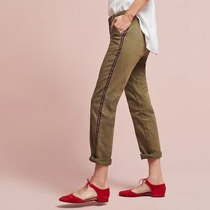 Anthropologie Relaxed Striped Chino Pants